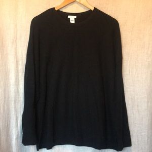 J. Jill Black Sweater Lightweight 100% cotton Med